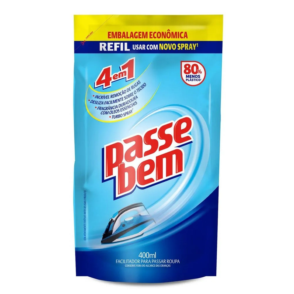 REFIL PASSE BEM FACILITADOR DE PASSAR ROUPAS 400 ML