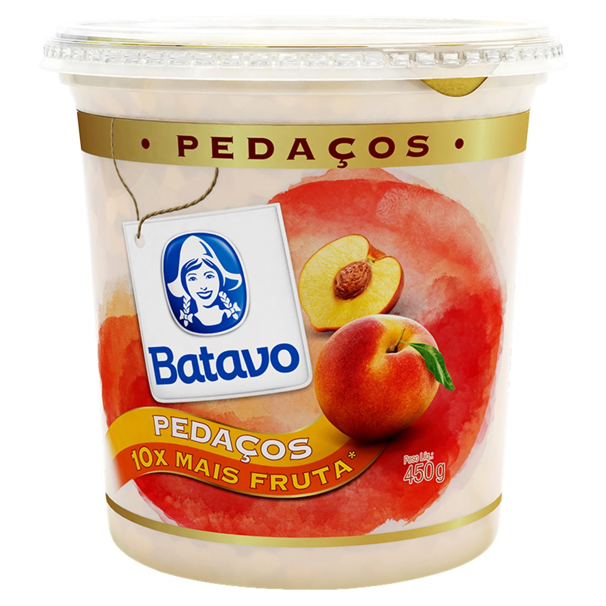 IOGURTE BATAVO PEDAÇOS PÊSSEGO 450 G