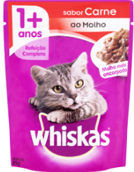 ALIM P GATO WHISKAS SAC 85G CARNE