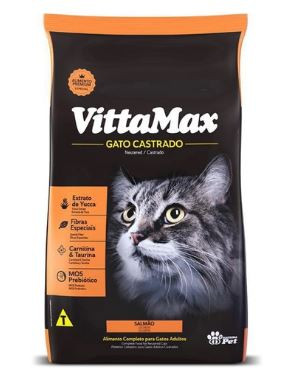 RACAO VITTAMAX CASTRADO 1KG SALMAO