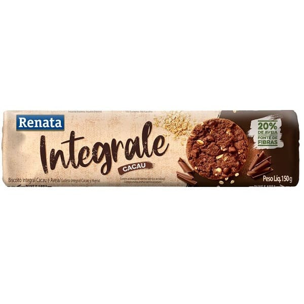 BISCOITO RENATA INTEGRALE CACAU 150 GRAMAS