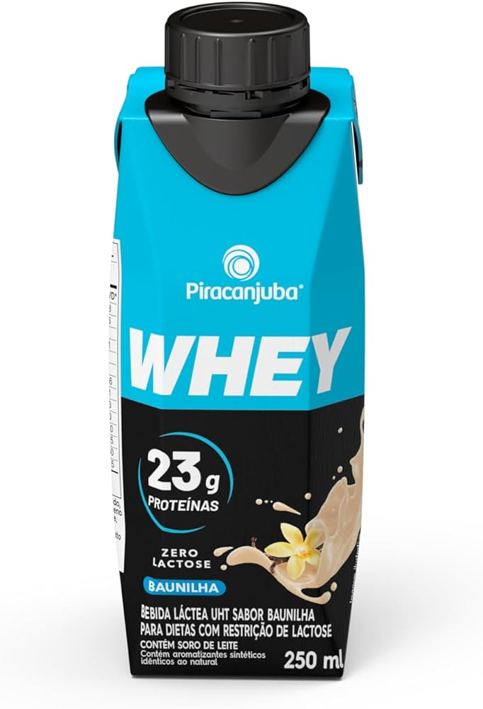 BEBIDA LÁCTEA PIRACANJUBA WHEY ZERO LACTOSE BAUNILHA 250ML