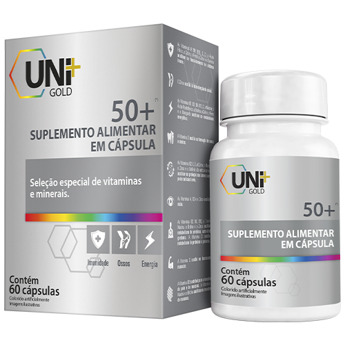 POLIVITAMINICO UNI+ GOLD SENIOR COM 60CAPSULAS