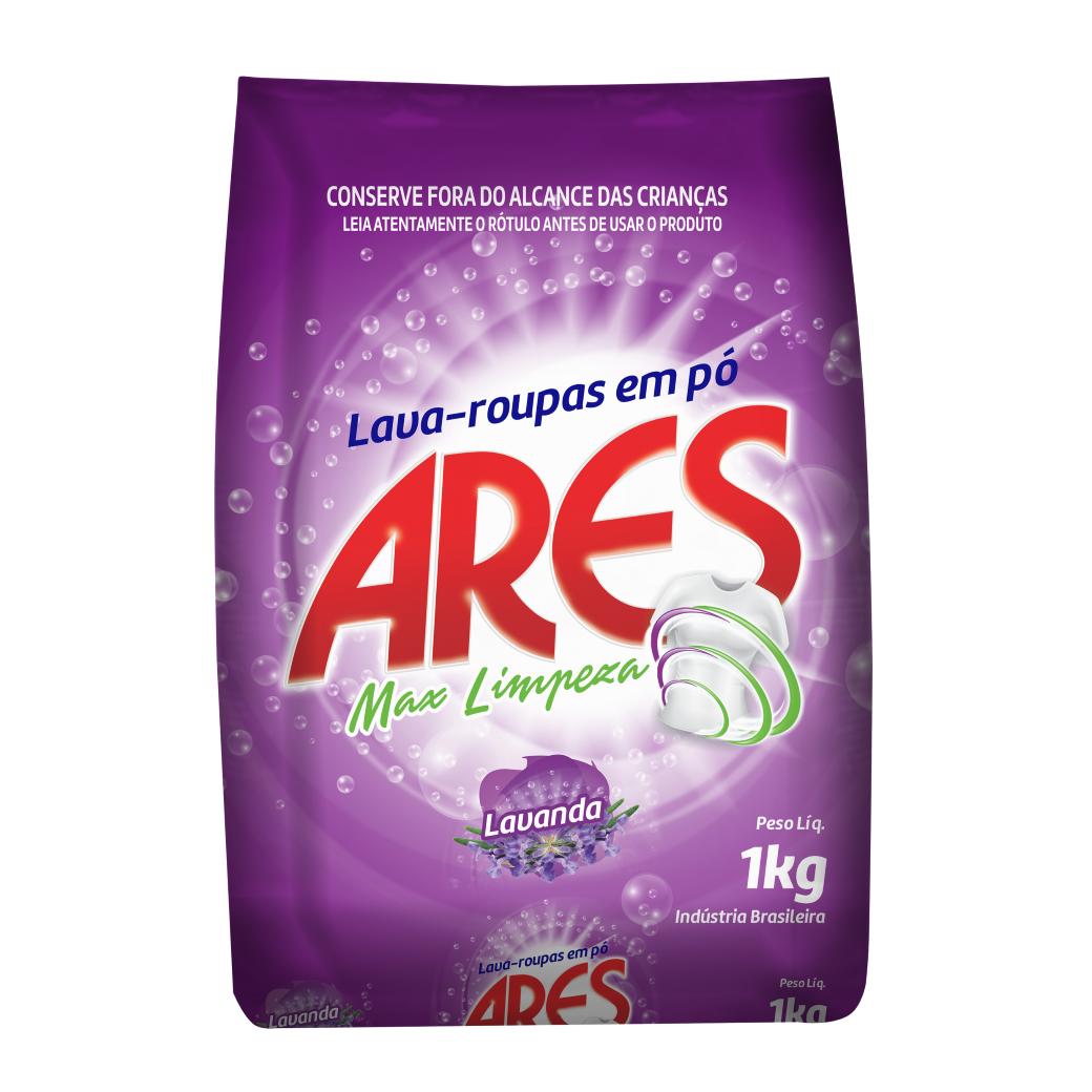 LAVA ROUPAS PO ARES LAVANDA PACOTE 1KG