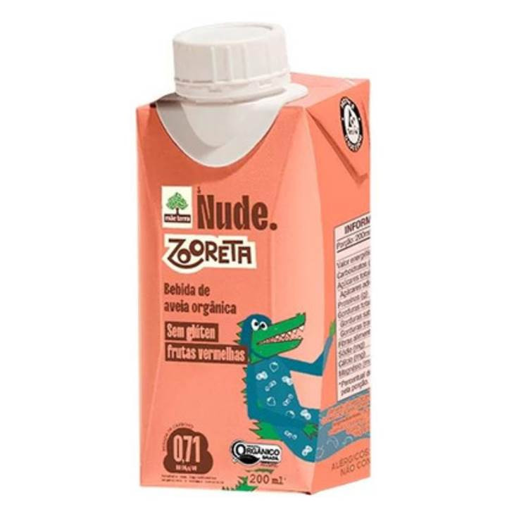 BEBIDA AVEIA ZOORETA NUDE 200ML FRUTAS VERMELHAS