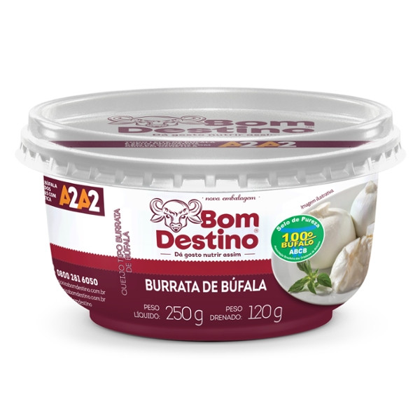 QUEIJO BURRATA BUFALA BOM DESTINO 120GR