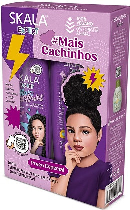 KIT SHAMPOO CONDICIONADOR SKALA 325ML MAIS CACHINHOS