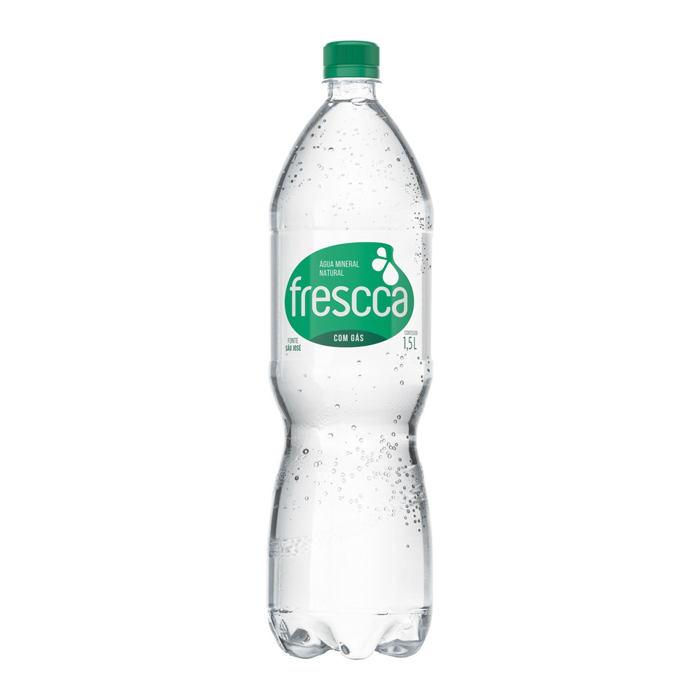 ÁGUA MINERAL NATURAL COM GÁS FRESCCA GARRAFA 510ML