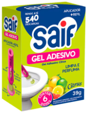 GEL ADESIVO SAIF 39G CITRUS C/6 DOSES