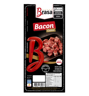 BACON BRASA EM CUBOS 400G