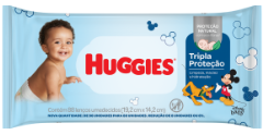 TOALHA UMEDECIDA C/88 HUGGIES TRIPLA PROTEÇÃO