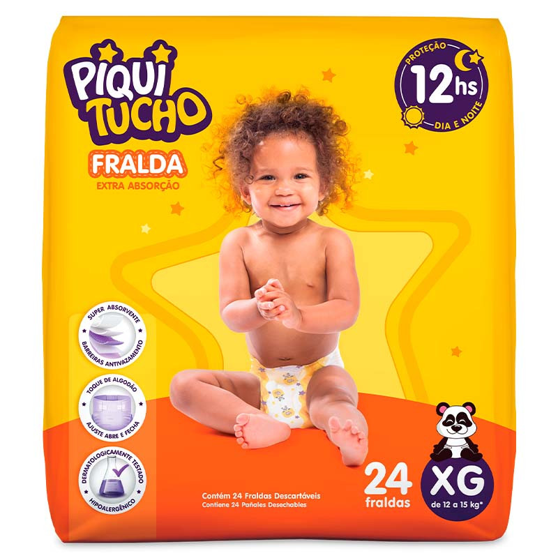 FRALDA PIQUITUCHO XG C/24