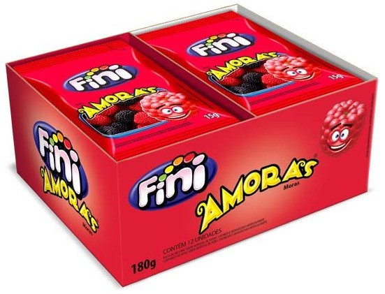BALA GELATINA AMORAS 12X15G FINI