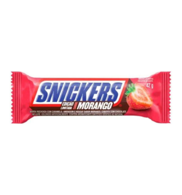 CHOCOLATE SNICKERS SABOR MORANGO 45G