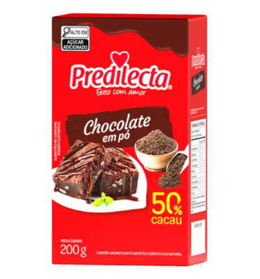 CHOCOLATE EM PÓ 50% CACAU PREDILECTA 200G