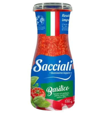 MOLHO TOMATE SACCIALI BASILICO VIDRO 530GR