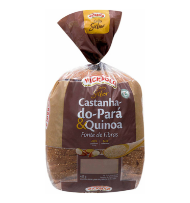 PÃO WICKBOLD GRÃO SABOR CASTANHA E QUINOA 450 G