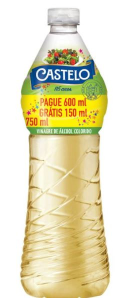 VINAGRE CASTELO 750ML ALCOOL COLOR