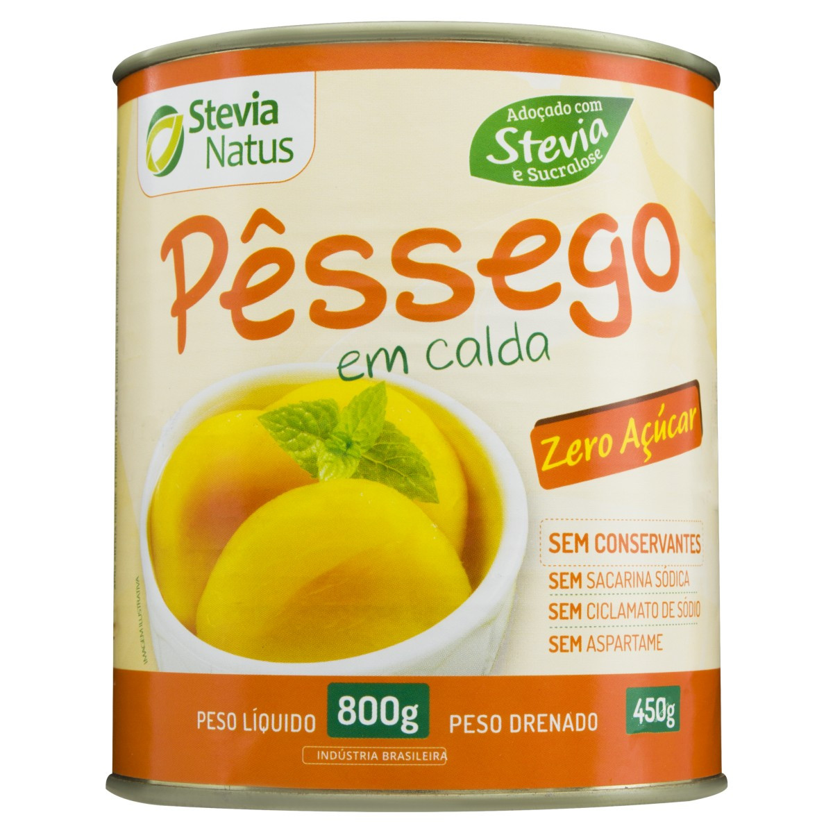 PESSEGO EM CALDA STEVIA NATUS 450G