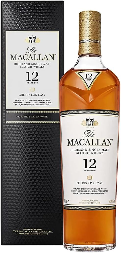 WHISKY SHERRY 12 ANOS 700ML THE MACALLAN