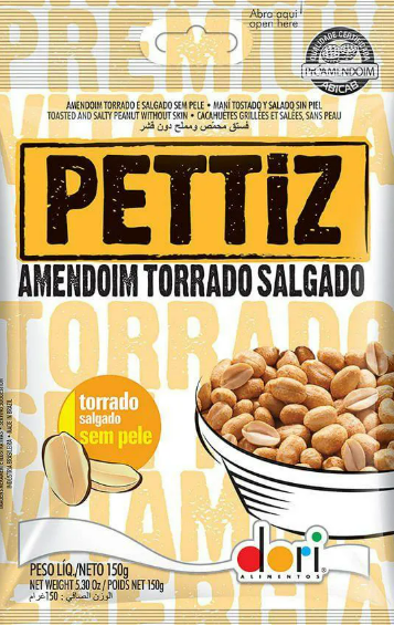 AMENDOIM TORRADO SALG PETTIZ 320G DORI