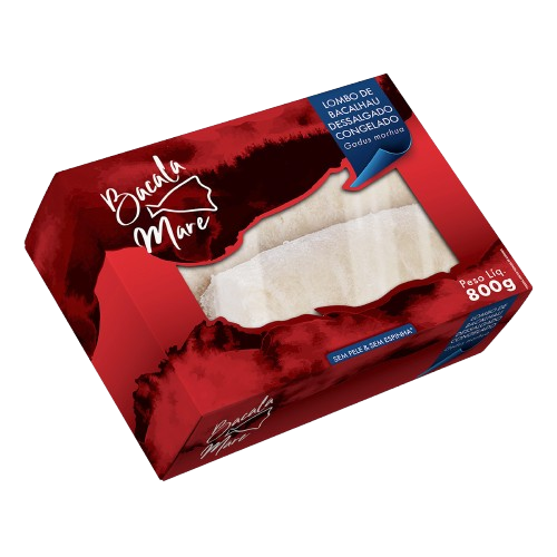 BACALHAU BACALA MARE LOMBO DESSALGADO 800G