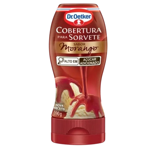 COBERTURA PARA SORVETE DR.OETKER MORANGO 190 GRAMAS