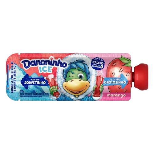 DANONINHO ICE MORANGO POUCH 70GR