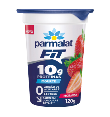 IOGURTE PARMALAT FIT SABOR MORANGO ZERO LACTOSE COPO 120G