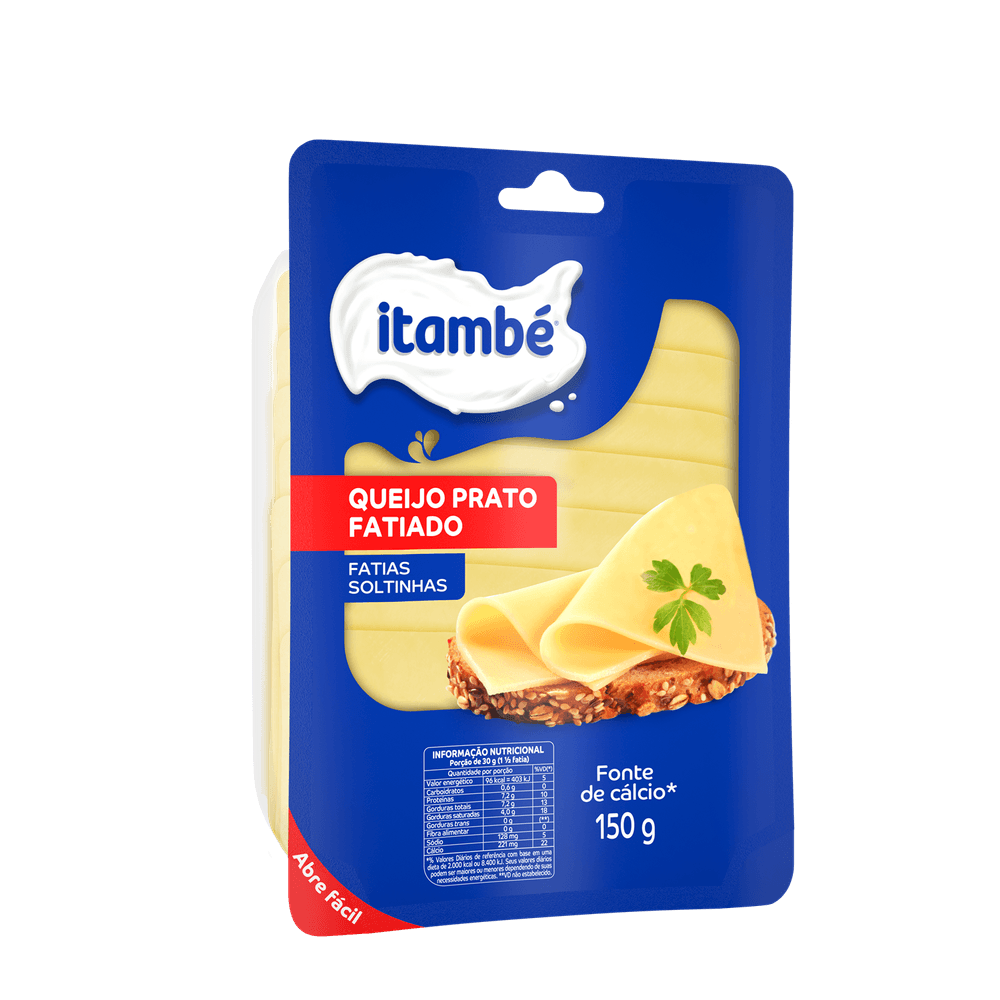 QUEIJO PRATO ITAMBE 150G BD FATIADO
