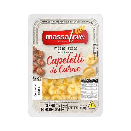 CAPELETTI MASSA LEVE FRANGO 400G