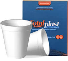 COPO ISOPOR 180ML TOTALPLAST 25UN CX 50