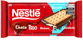 CHOC TRIO 90G BISC LEITE RECH LEITE