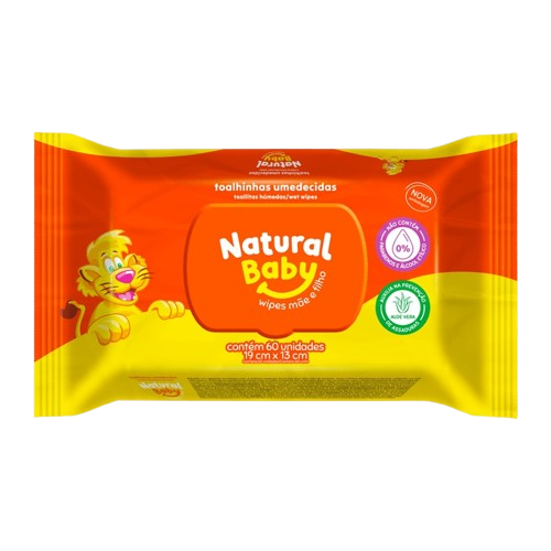 LENÇOS UMEDECIDOS NATURAL BABY 60 UN