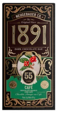 BARRA CHOCOLATE 1891 55 CAFE 90G