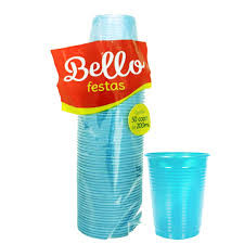 COPO 200ML AZUL CLARO C/50 BELLO