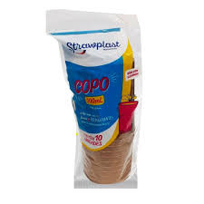 COPO CPPS DOURADO 10X200ML STRAWPLAST