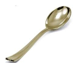 COLHER SOBRE GOLD PREM 8UN SILVERPLASTIC