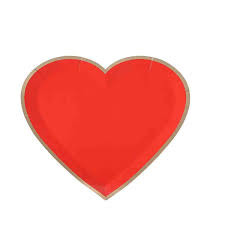 PRATO PAPEL CORACAO VERM 24 SILVERPLAST