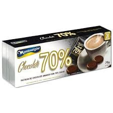 PASTILHA CHOCOLATE MONTEVERGINE 70% CACAU 70G