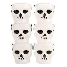 BALDE CAVEIRA HALLOWEEN 6UN SILVERPLAST
