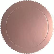 CAKE BOARD RED GOLD 24CM SILVERPLASTIC