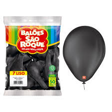 BALAO 7 PERA PRETO 50UN FOLIA