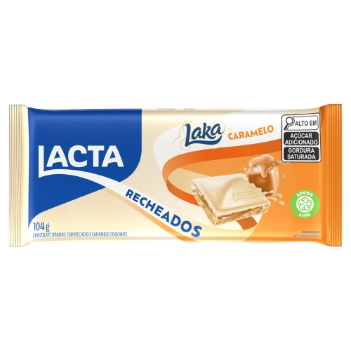 CHOCOLATE BARRA RECHEADO LAKA CARAMELO 104G LACTA