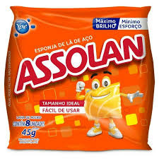 ESPONJA DE AÇO ASSOLAN C/8