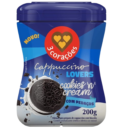 CAPPUCCINO 3 CORACOES COOKIES N'CREAM 200G