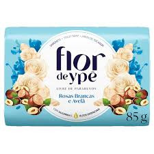 SABONETE FLOR DE YPÊ ROSAS BRANCAS E AVELÃ 90G