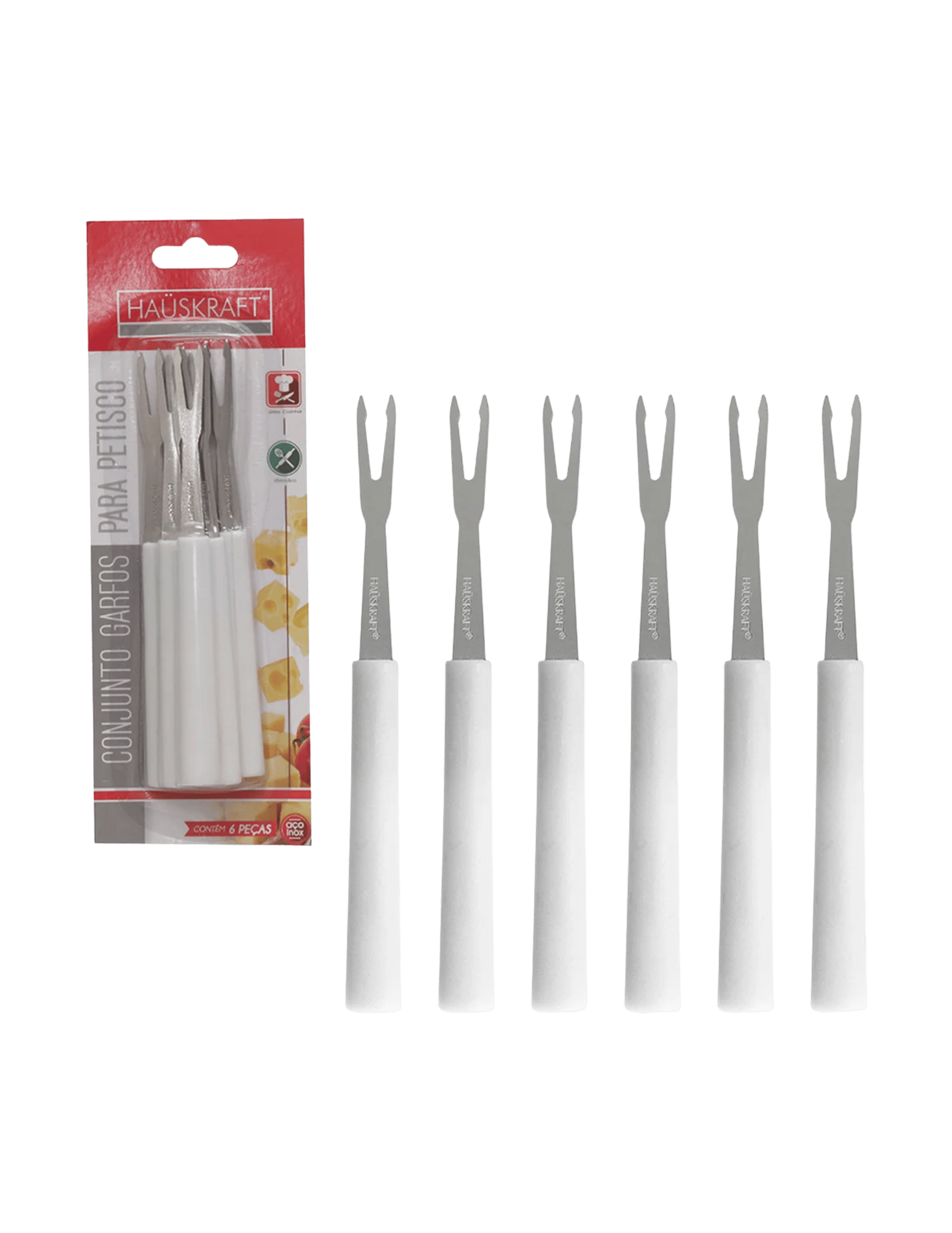 CONJ GARFOS INOX PETISCO 6PCS HAUSKRAFT