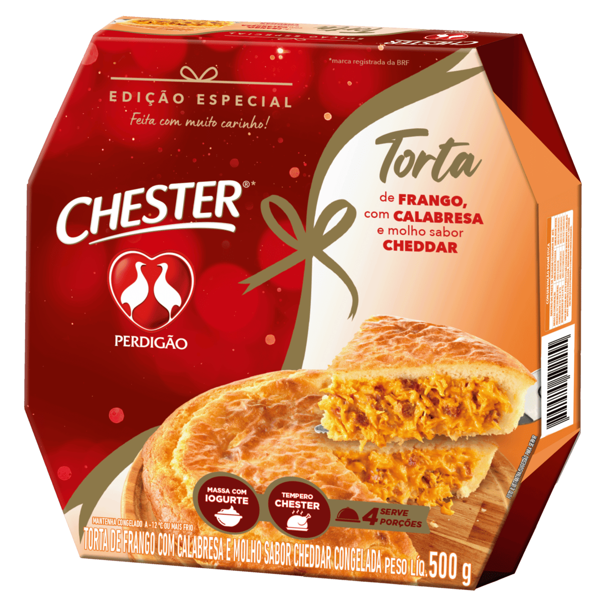 TORTA PERDIGAO CHESTER 500G FRANGO C CALABRESA