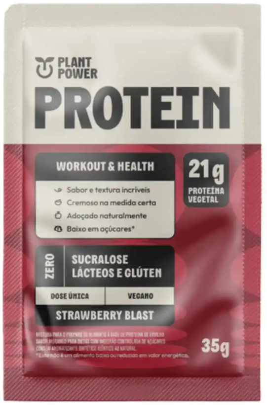 PLANT POWER PROTEIN MORANGO 35G SACHET